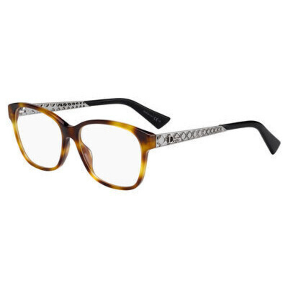 NWT Christian Dior DIORAMAO4-086-55 Havana Black 55mm Eyeglasses - Picture 1 of 4